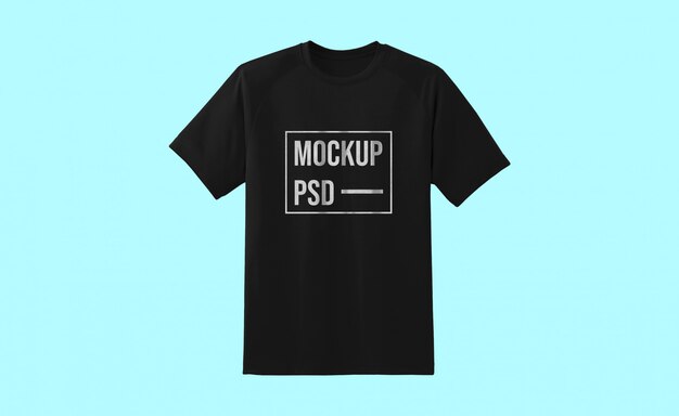 Simple black men's t-shirt mockup