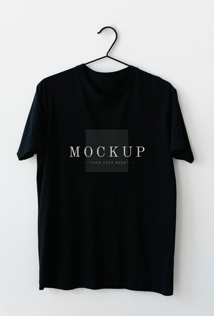 Simple black men's tee mockup