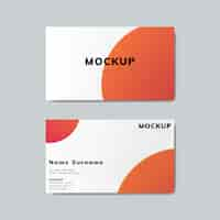 Free PSD simple business card design mockup