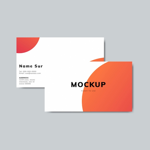 Simple business card design mockup