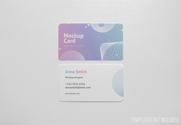 Simple mockup of visiting cards