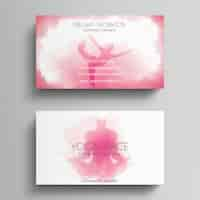 Free PSD simple yoga business card template