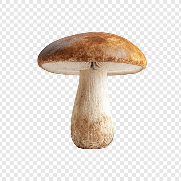 single brown mushroom isolated on white background nature autumn fungus food