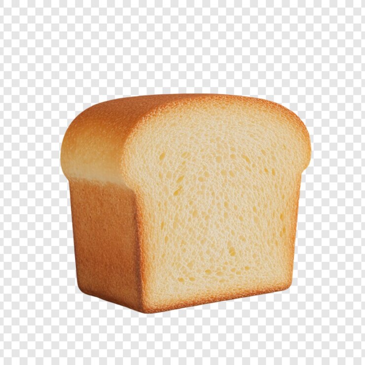 Free PSD a single slice of golden wheat bread