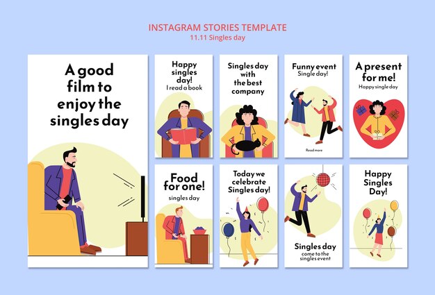 singles day 11.11 sales instagram stories collection