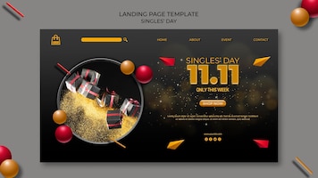 Singles day landing page template