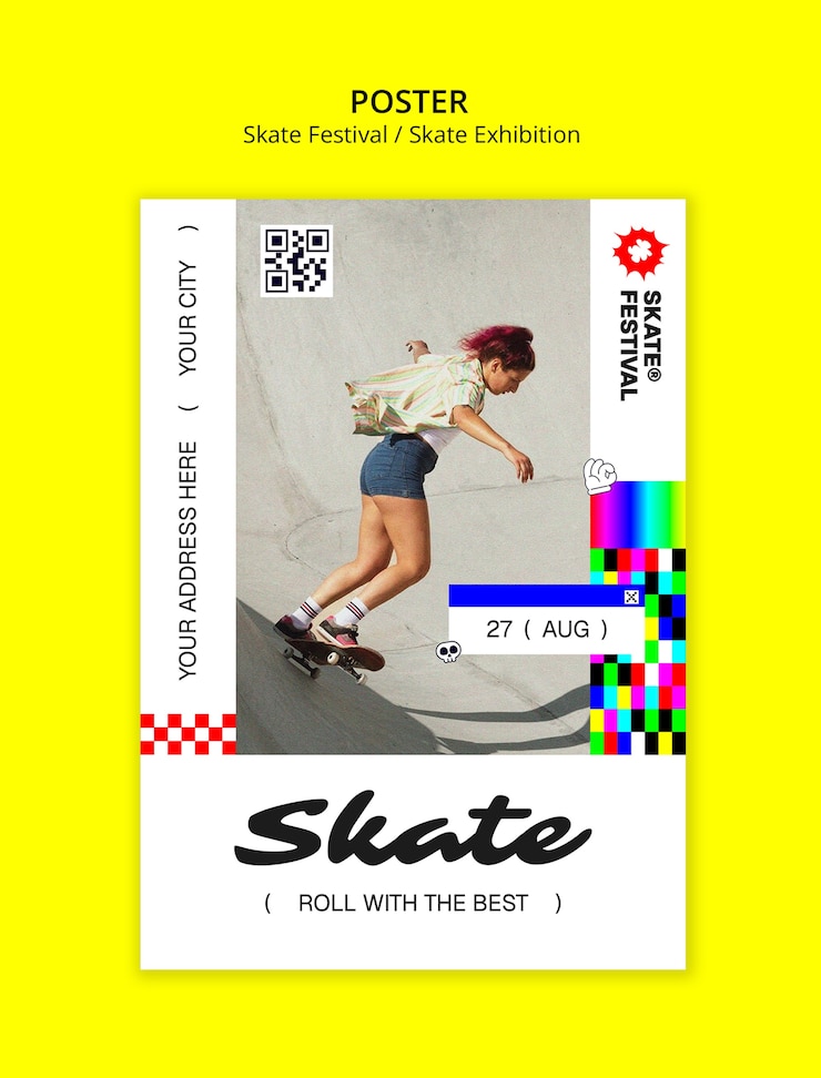 Free PSD skate fest poster