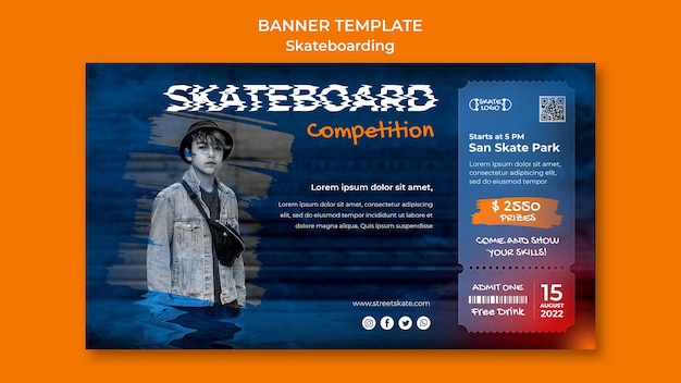 Skateboard competition banner