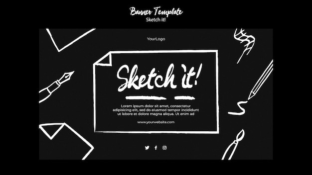 Sketch concept banner template