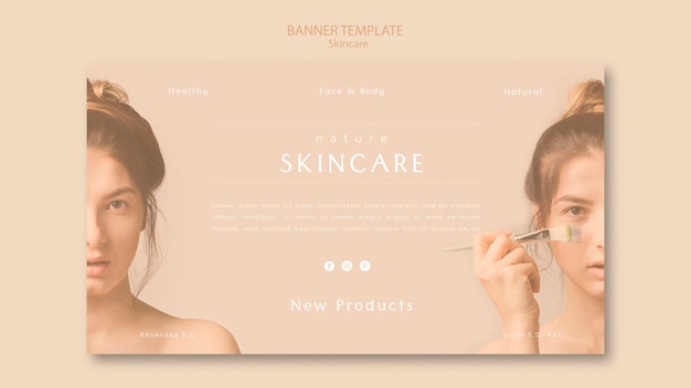 Skin care banner template