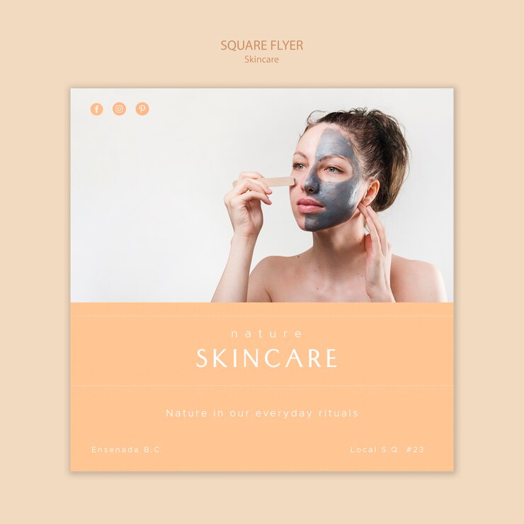 無料PSD スキンケアチラシテンプレート