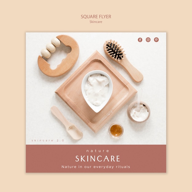 Skin care flyer template