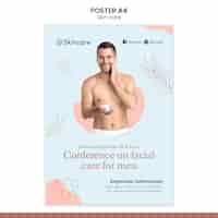 PSD gratuito modello di poster per la cura della pelle