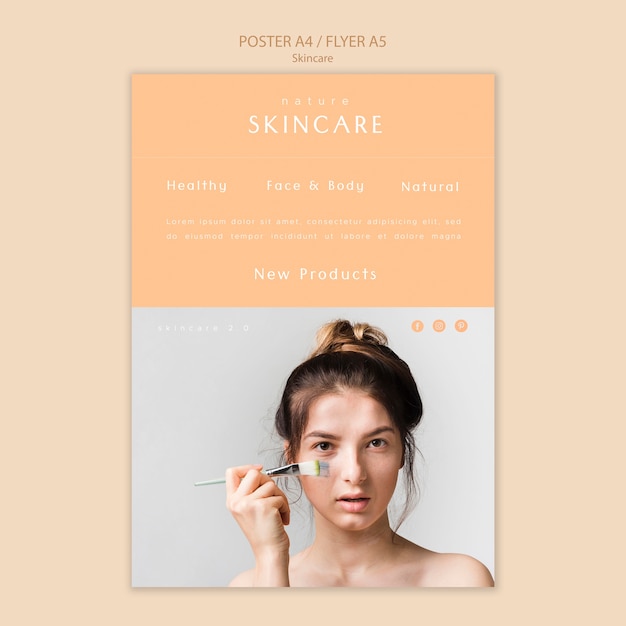 Free PSD skin care poster
