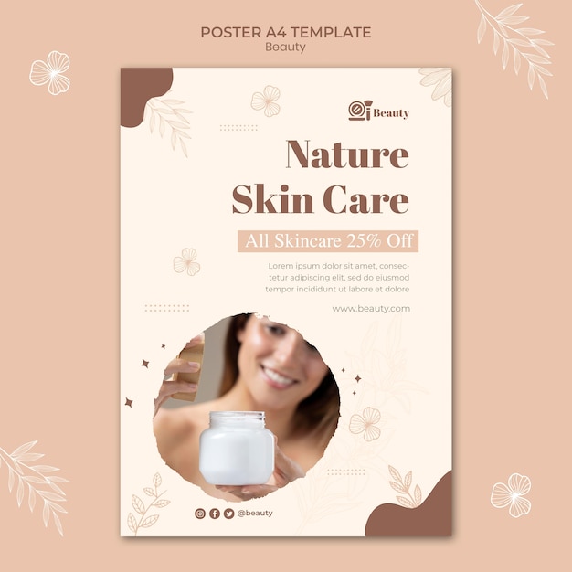 Skin care print template