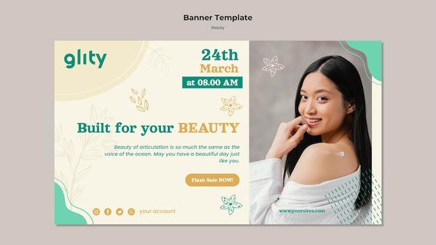 Free PSD skin care product banner template