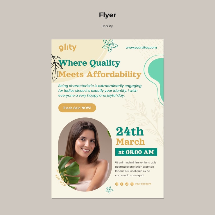 Free PSD skin care product print template