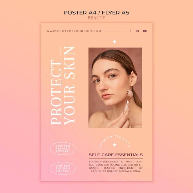 Skincare products print template