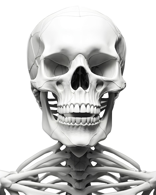 Free PSD skull figure isolated