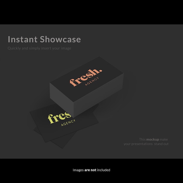 Free PSD slacked business card mock up