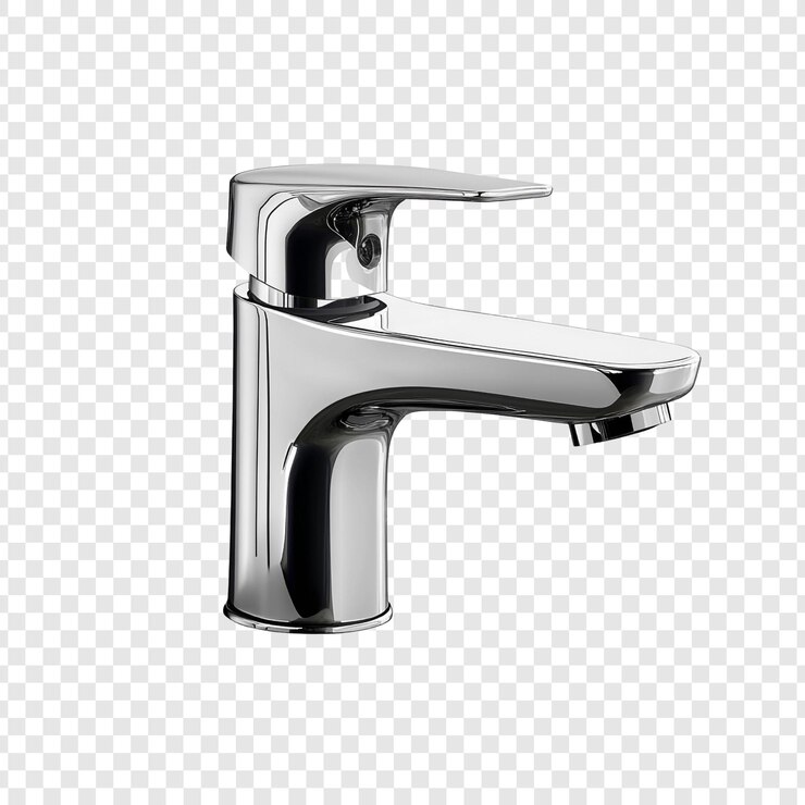 Free PSD sleek modern chrome bathroom faucet