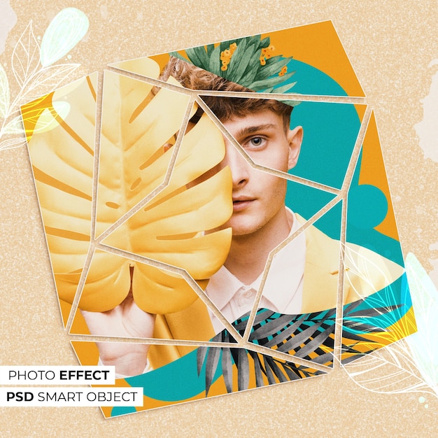 Free PSD slice photo frame  effect