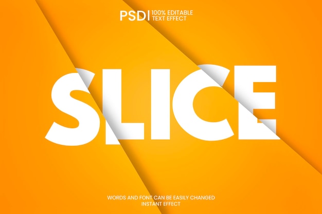 Free PSD slice text effect