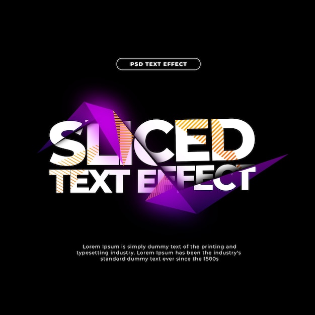 Sliced Text Effect – Free PSD Download