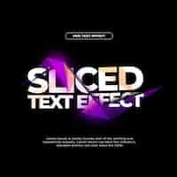 Free PSD sliced text effect