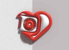 Free PSD slr camera web icon logo 3d illustration design