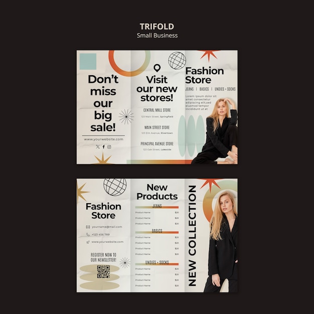 Free PSD small business template design