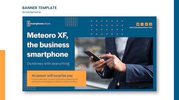 PSD gratuito banner modello di annuncio negozio smarphone