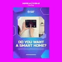 Free PSD smart home flyer template