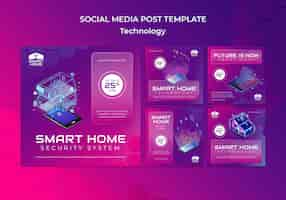 Free PSD smart home social media posts