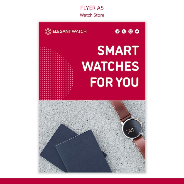 Smart watches for you poster template