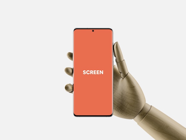 Smartphone In Hand Mockup