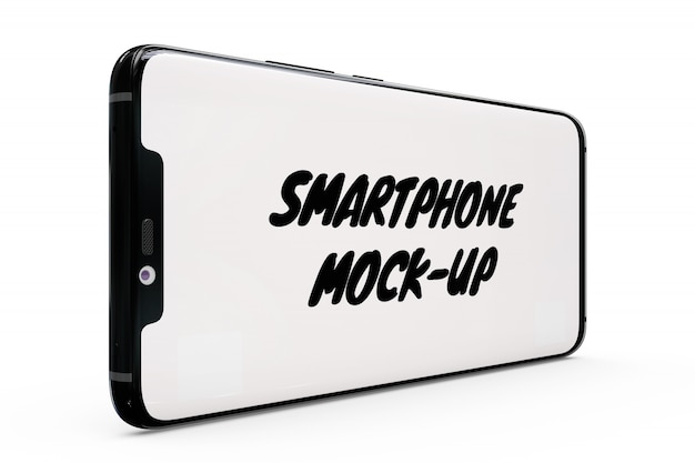 Smartphone mock-up isolated