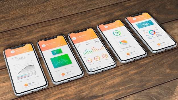 Smartphone mockup for apps