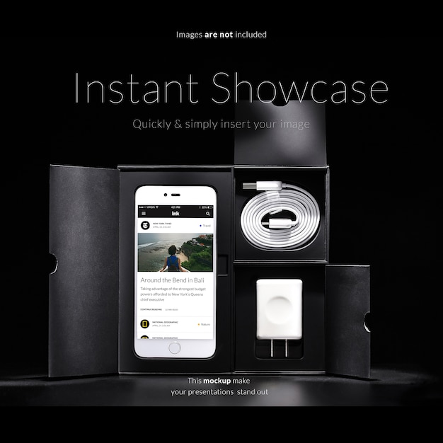 PSD gratuito imballaggio smartphone mockup