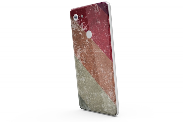 Smartphone skin mock-up isolated