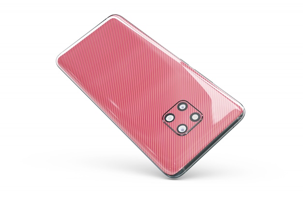 Smartphone skin mock-up isolated