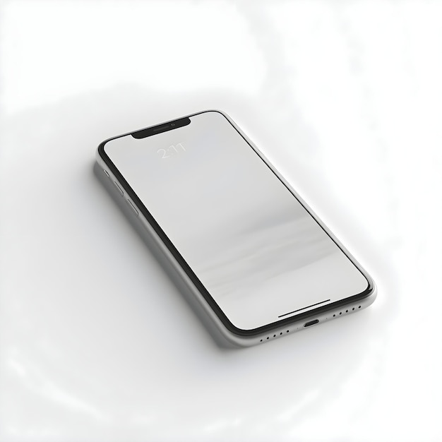 Free PSD smartphone with blank screen on white background 3d illustration