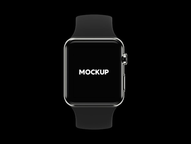 Smartwatch на черном фоне макет дизайна