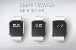 免费的PSD smartwatch屏幕数字设备设置横幅