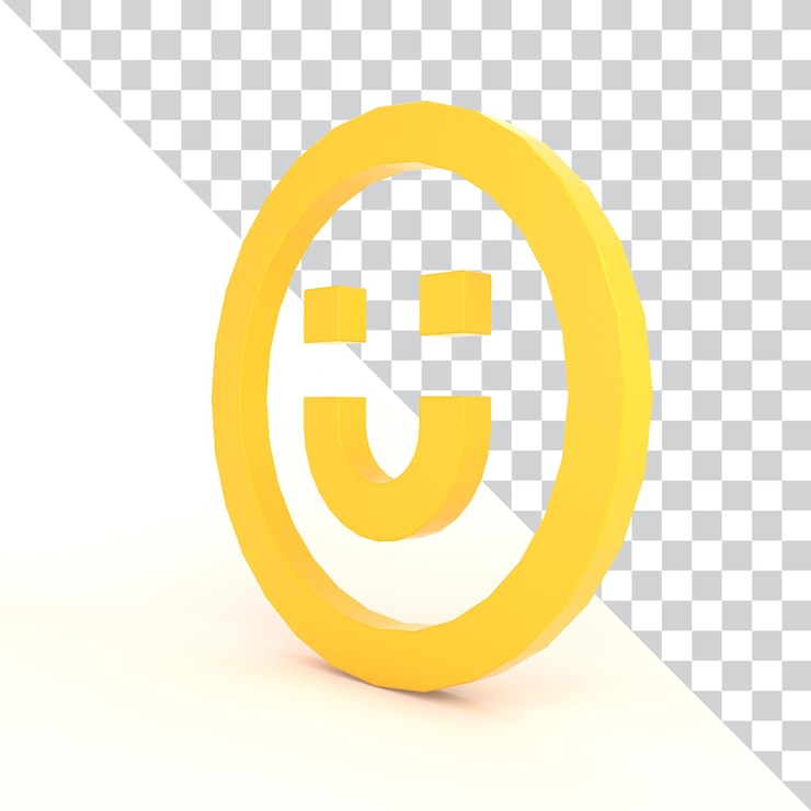 Free PSD smile emoji right side