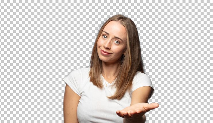 Free PSD smiling looking happy confident and friendly offering a handshake to close a deal cooperating