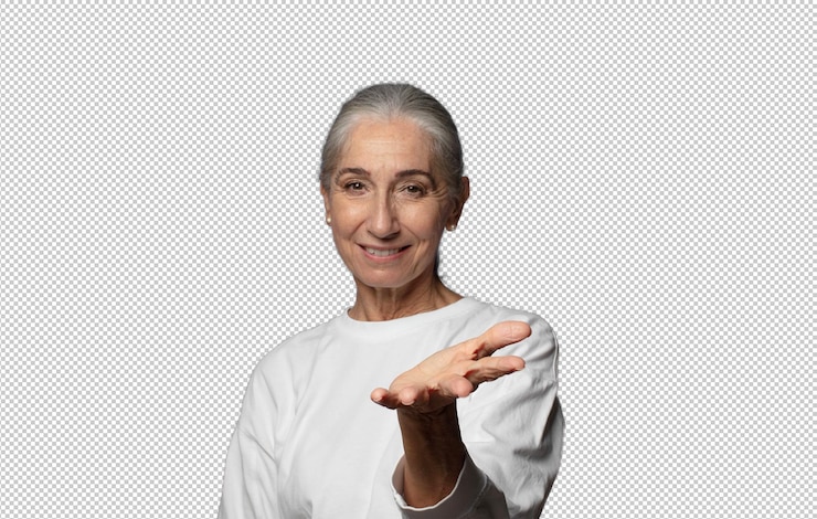 Free PSD smiling looking happy confident and friendly offering a handshake to close a deal cooperating