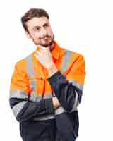 Free PSD smiling worker