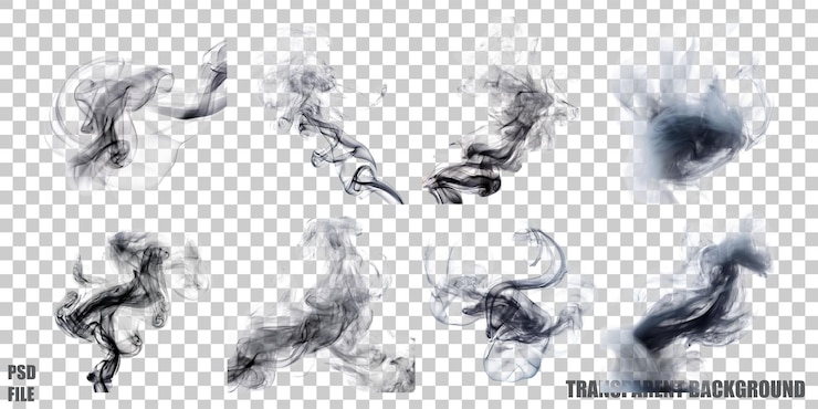 Free PSD smoke elements for creative backgrounds and effects