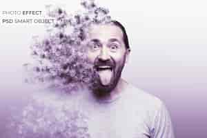 Free PSD smoke particles photo effect